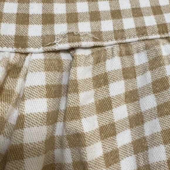 Princess Polly White Cream Checkered Wide Leg Pants Size 6 - Picture 6 of 8